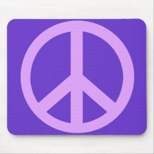 Lilac Peace Sign Products Mouse Pad