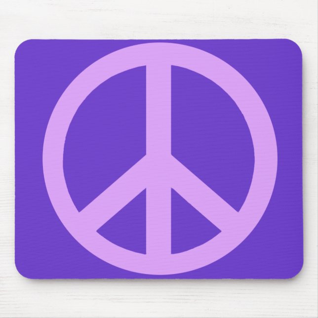 Lilac Peace Sign Products Mouse Pad (Front)