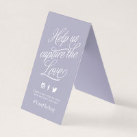Lilac Personalised Wedding Hashtag Sign