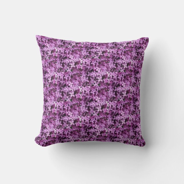 Lilac Photo | Tiled Half Drop | Cushion (Front)