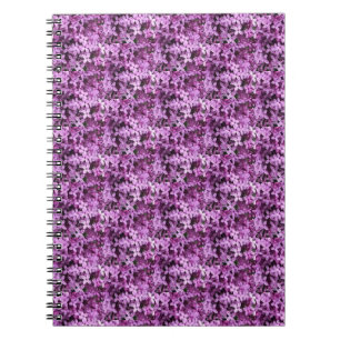 Lilac Photo   Tiled Half Drop    Notebook