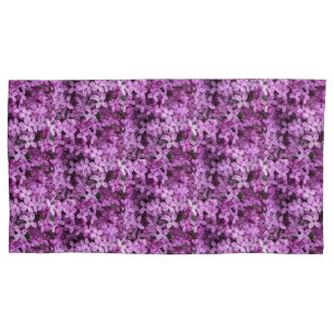 Lilac Photo   Tiled Half Drop    Pillowcase