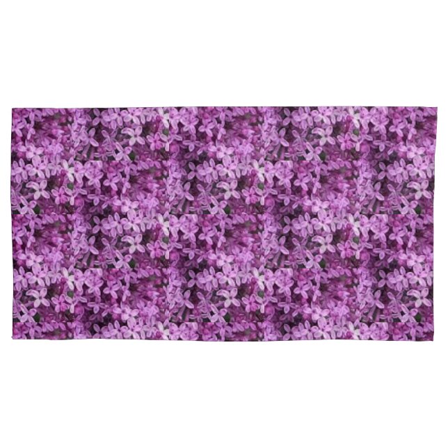 Lilac Photo | Tiled Half Drop |  Pillowcase (Front)