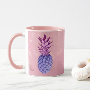Lilac Pink Glitter Pineapple Mug