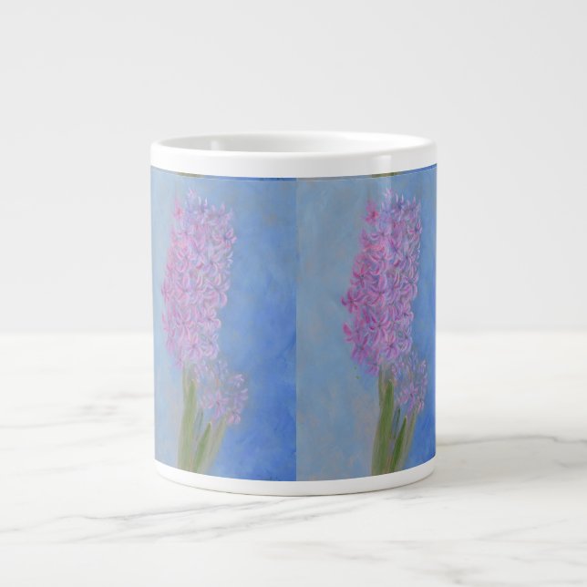 Lilac Pink Hyacinth Flower Large Coffee Mug (Front)