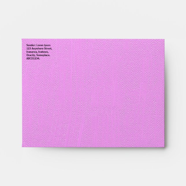 Lilac Pink Painted Canvas Texture Effect Envelopes (Front)