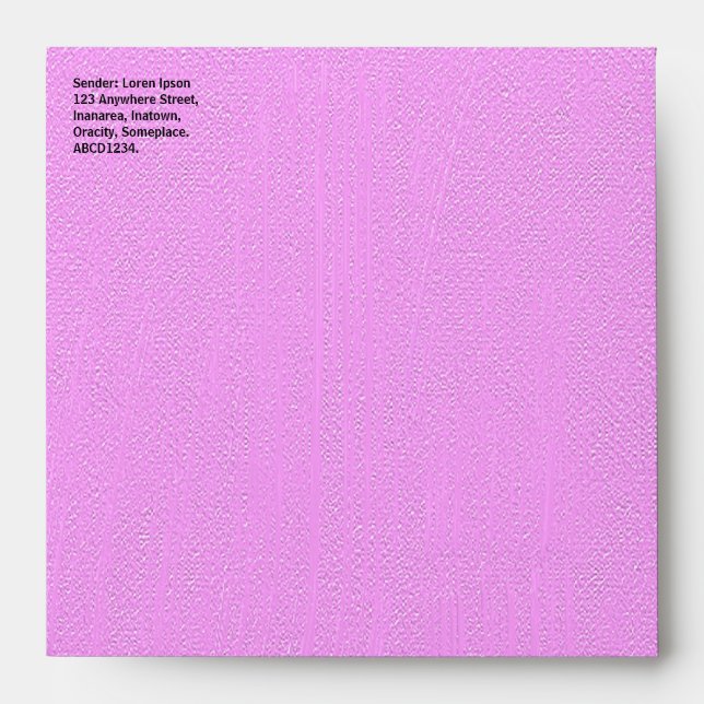 Lilac Pink Painted Canvas Texture Effect Envelopes (Front)
