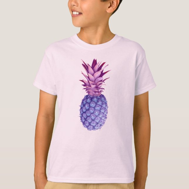 Lilac & Pink Pineapple T-Shirt (Front)
