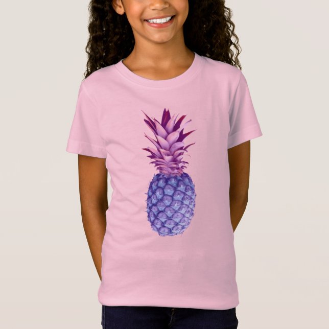 Lilac & Pink Pineapple  T-Shirt (Front)