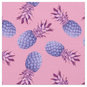 Lilac & Pink Pineapples Pattern Fabric