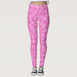 Lilac pink tones with polka dots in retro sixties  leggings