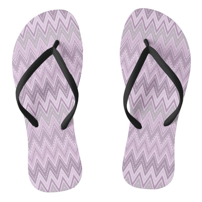 Lilac, pink , zigzag jandals (Footbed)