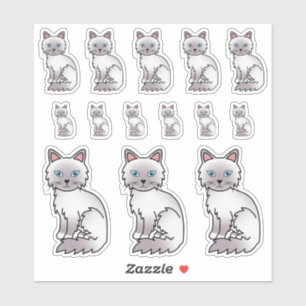 Lilac Point Birman / Ragdoll Cute Cartoon Cats