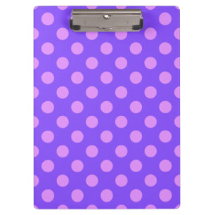 Lilac polka dots on periwinkle clipboard