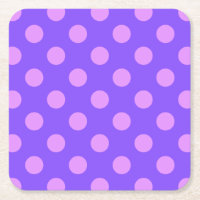 Lilac polka dots on periwinkle