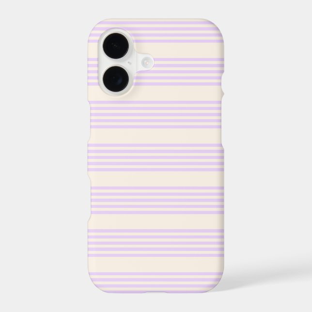 Lilac purple and beige five stripes pattern (Back)
