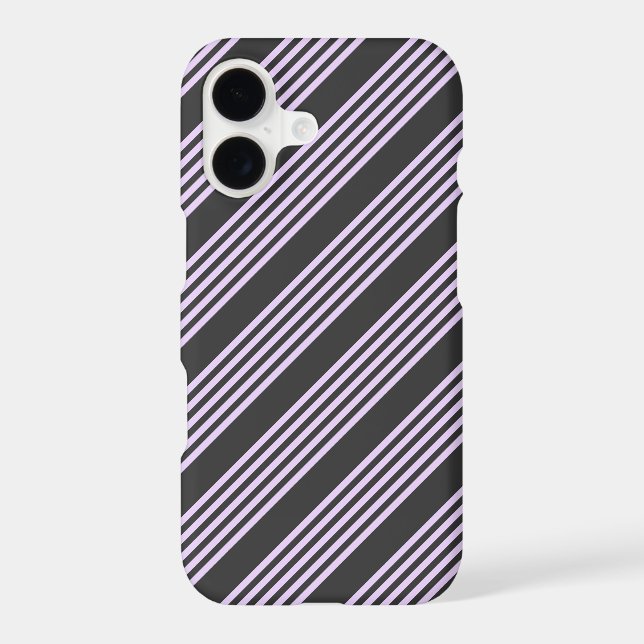 Lilac purple and charcoal five stripes pattern (Back)