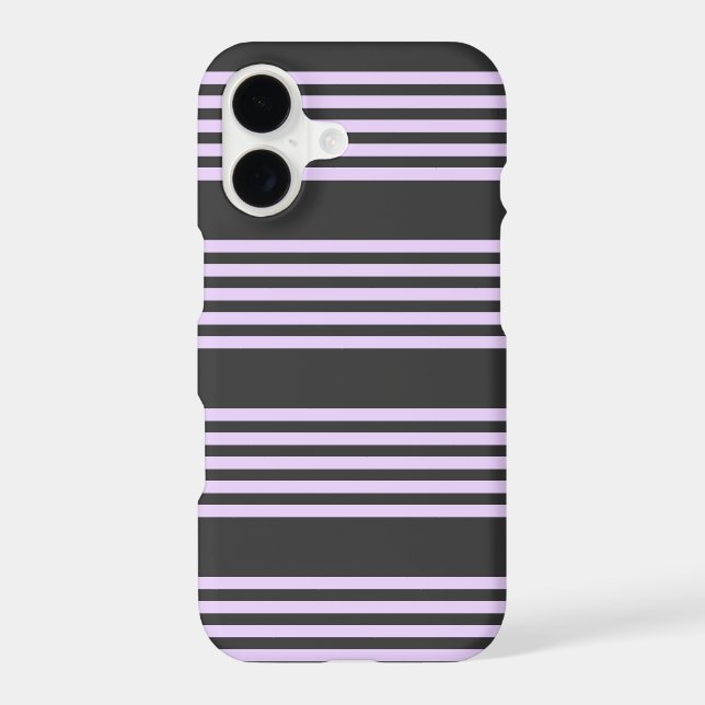 Lilac purple and charcoal five stripes pattern (Back)