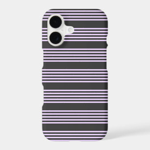 Lilac purple and charcoal five stripes pattern