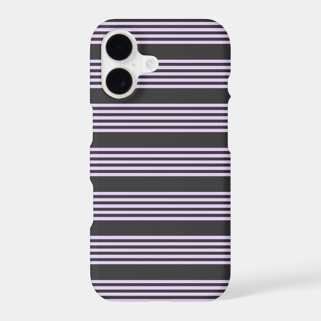 Lilac purple and charcoal five stripes pattern (Back)