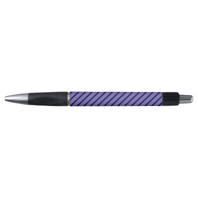 Lilac purple and navy blue five stripes pattern (Front)