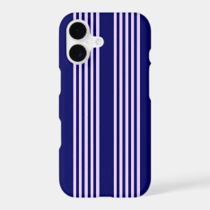 Lilac purple and navy blue five stripes pattern