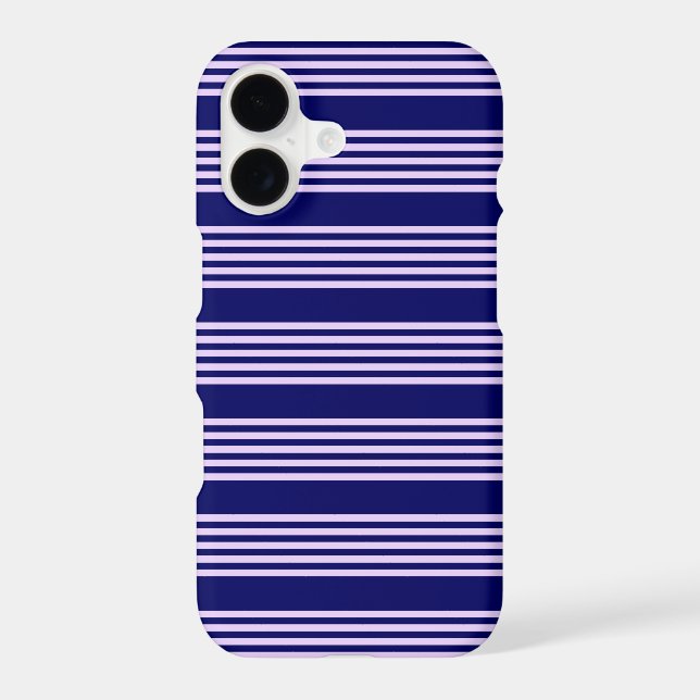 Lilac purple and navy blue five stripes pattern (Back)