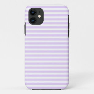 Lilac purple and white candy stripes Case-Mate iPhone case