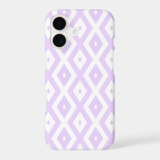 Lilac purple and white diamond pattern (Back)