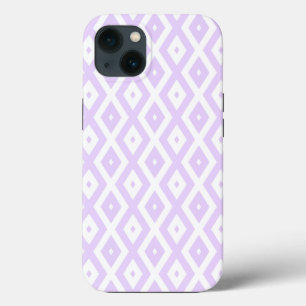 Lilac purple and white diamond pattern Case-Mate i iPhone 13 Case