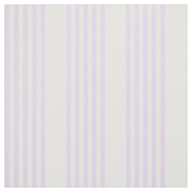 Lilac purple and white five stripes pattern fabric (Swatch)