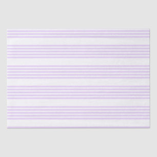 Lilac purple and white five stripes pattern tissue paper