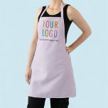 Lilac Purple Custom Apron with Logo All Over Print<br><div class="desc">Personalise this all-over-print apron with your own company logo or picture and custom text. The text can be a name, business tagline, website address, social media handle, or other personalised text to express yourself. Available in light purple and other colours (all colours are customisable). Available in large, medium, and child...</div>