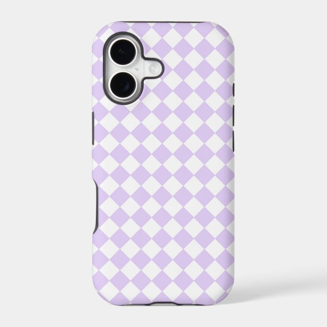 Lilac Purple Diamond Chequered pattern (Back)