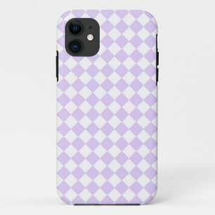 Lilac Purple Diamond Chequered pattern Case-Mate iPhone Case