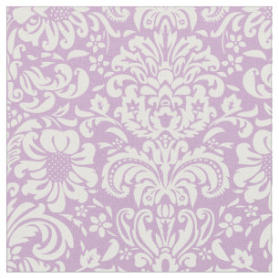 Lilac Purple Floral Damask Fabric