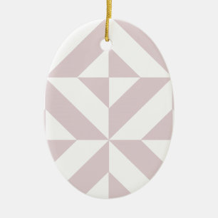 Lilac Purple Geometric Deco Cube Pattern Ceramic Tree Decoration