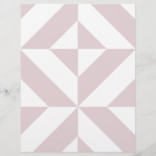 Lilac Purple Geometric Deco Cube Scrapbook Paper