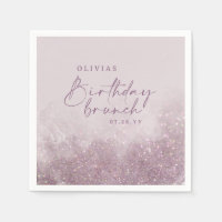 Lilac purple glitter elegant birthday brunch chic