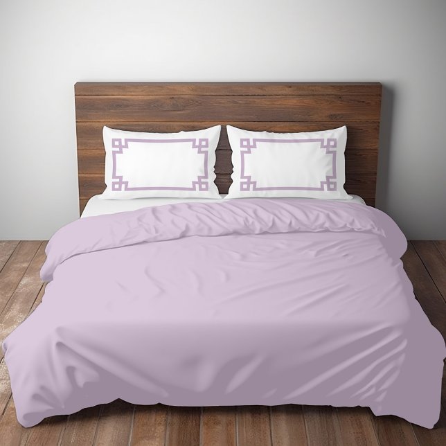 Lilac Purple Greek Key Border Standard Pillowcase (Creator Uploaded)