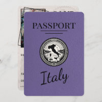 Lilac Purple Italy Passport