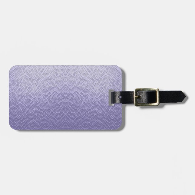 Lilac Purple Leather Luggage Tag (Front Horizontal)