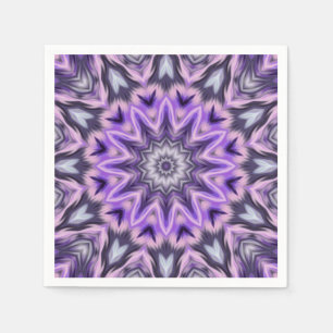 Lilac purple mandala napkin
