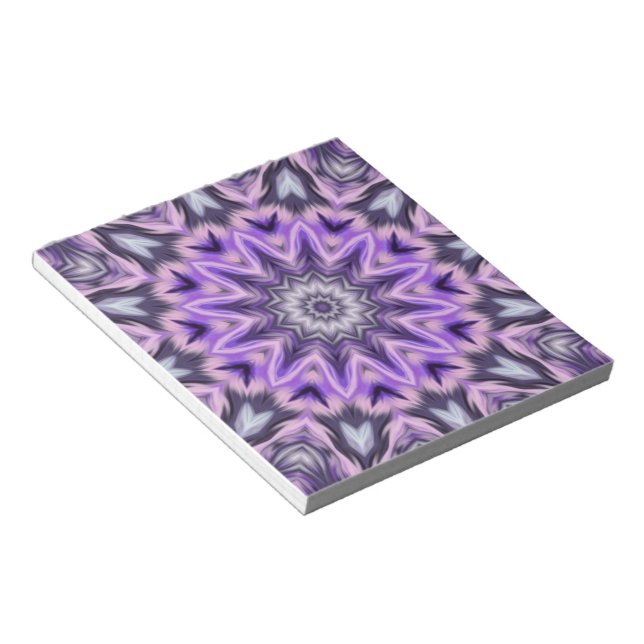 Lilac purple mandala notepad (Angled)
