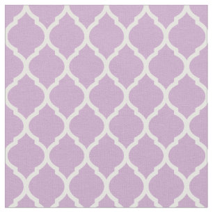 Lilac Purple Moroccan Quatrefoil Fabric
