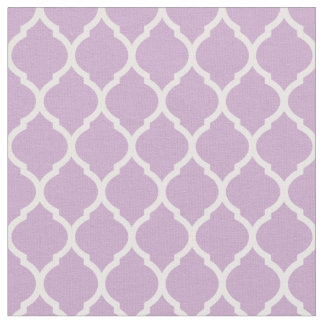 Lilac Purple Moroccan Quatrefoil Fabric