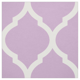 Lilac Purple Moroccan Quatrefoil Large Scale Fabric