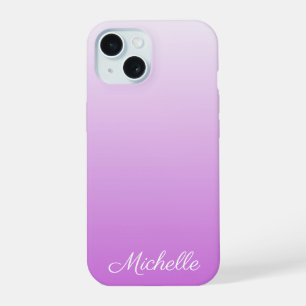 Lilac purple ombre personalised name Case-Mate iPh iPhone 15 Case