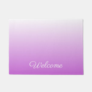 Lilac purple ombre personalised name doormat