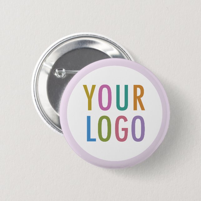 Lilac Purple Pin Back Button Custom Logo Badge (Front & Back)